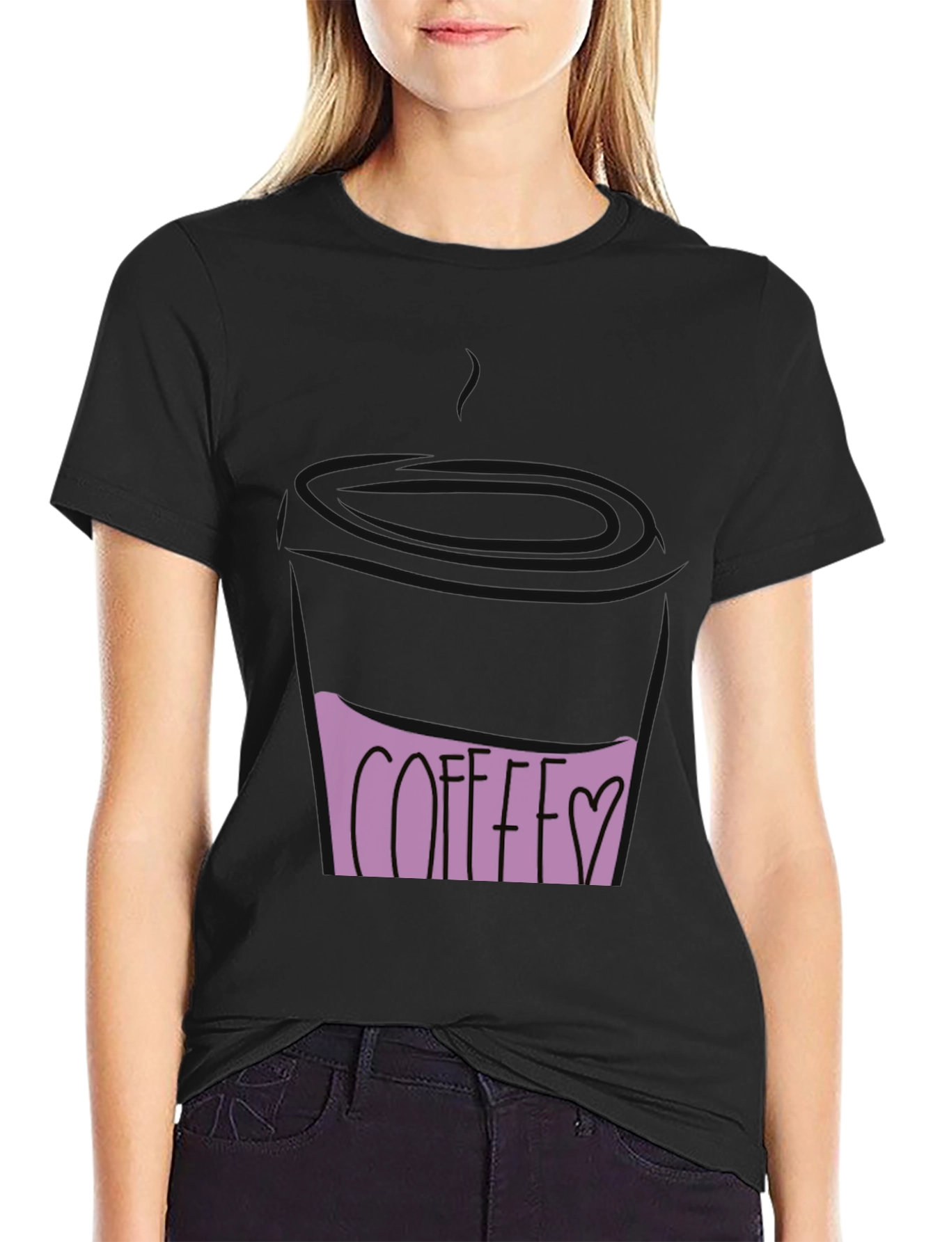 Coffee Love Graphic Tee - Black