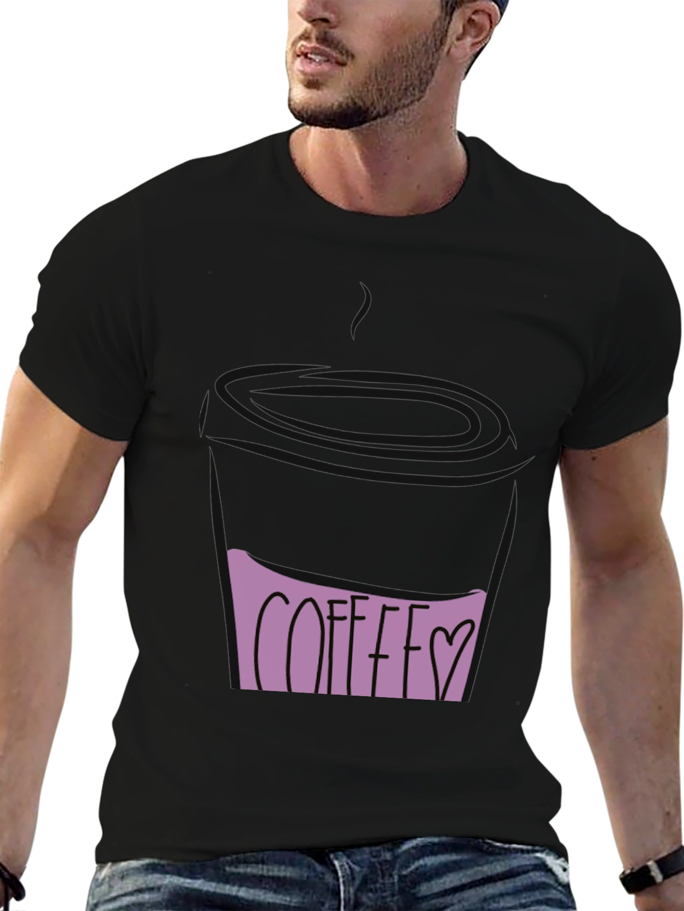 Coffee Love Graphic Tee - Black