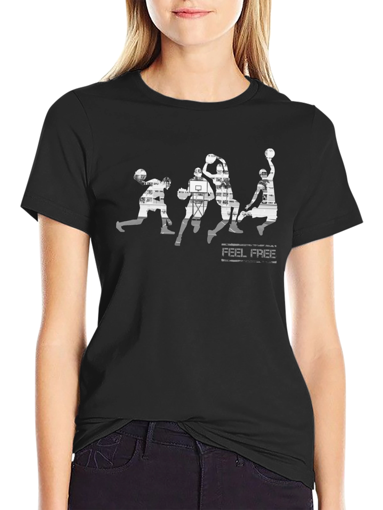 Mens Black Basketball Graphic T-Shirt