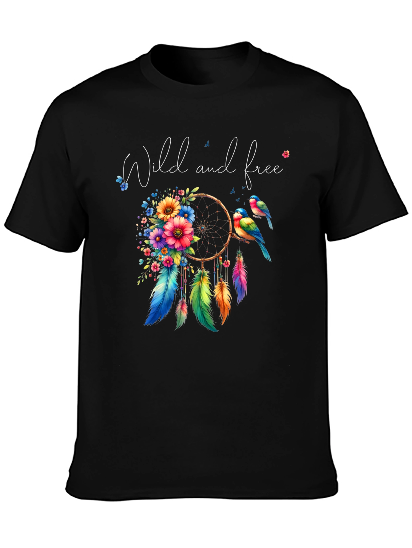 Wild and Free Dreamcatcher T-Shirt - Bohemian Style
