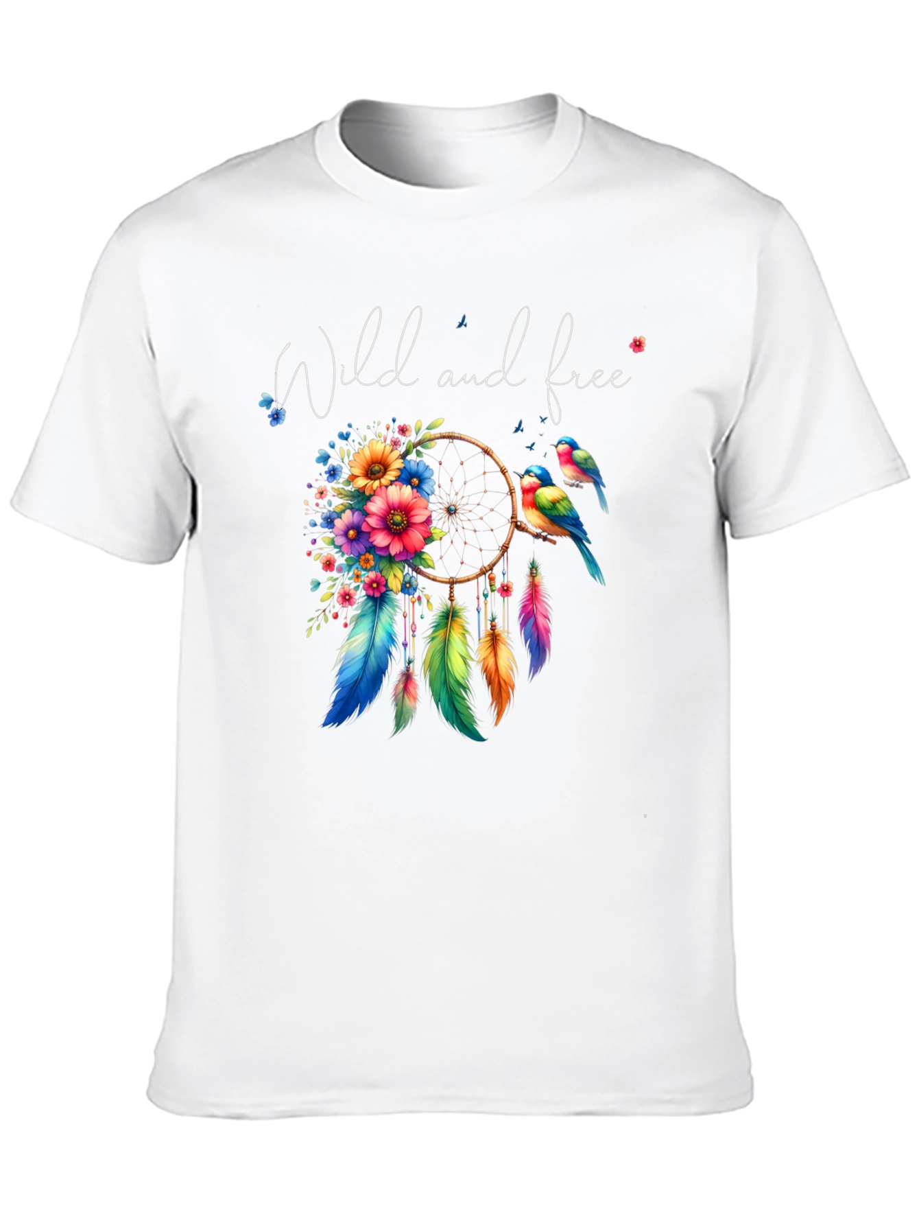 Wild and Free Dreamcatcher T-Shirt - Bohemian Style