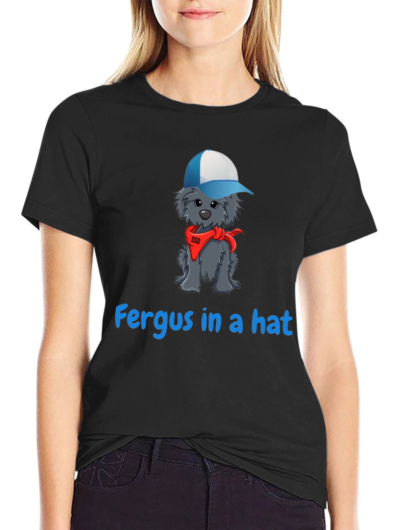 Fergus in a Hat T-Shirt