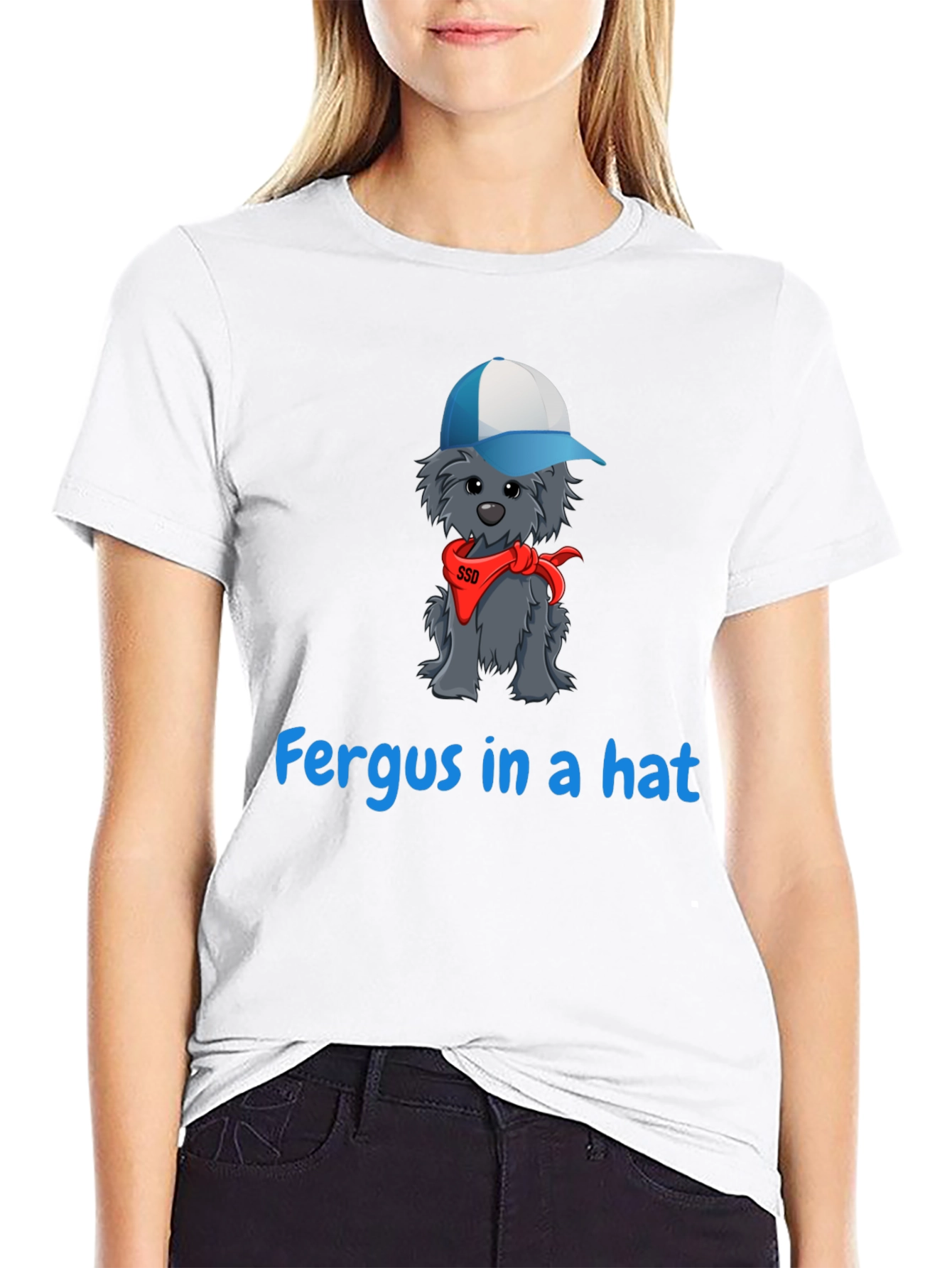 Fergus in a Hat T-Shirt