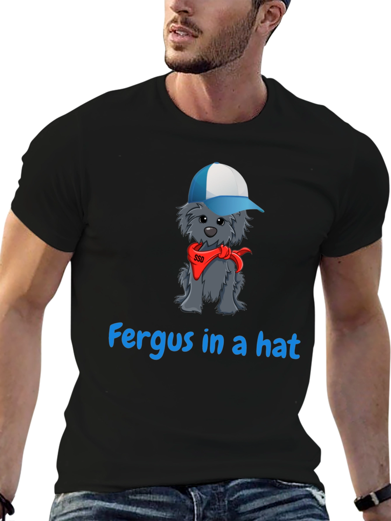 Fergus in a Hat T-Shirt