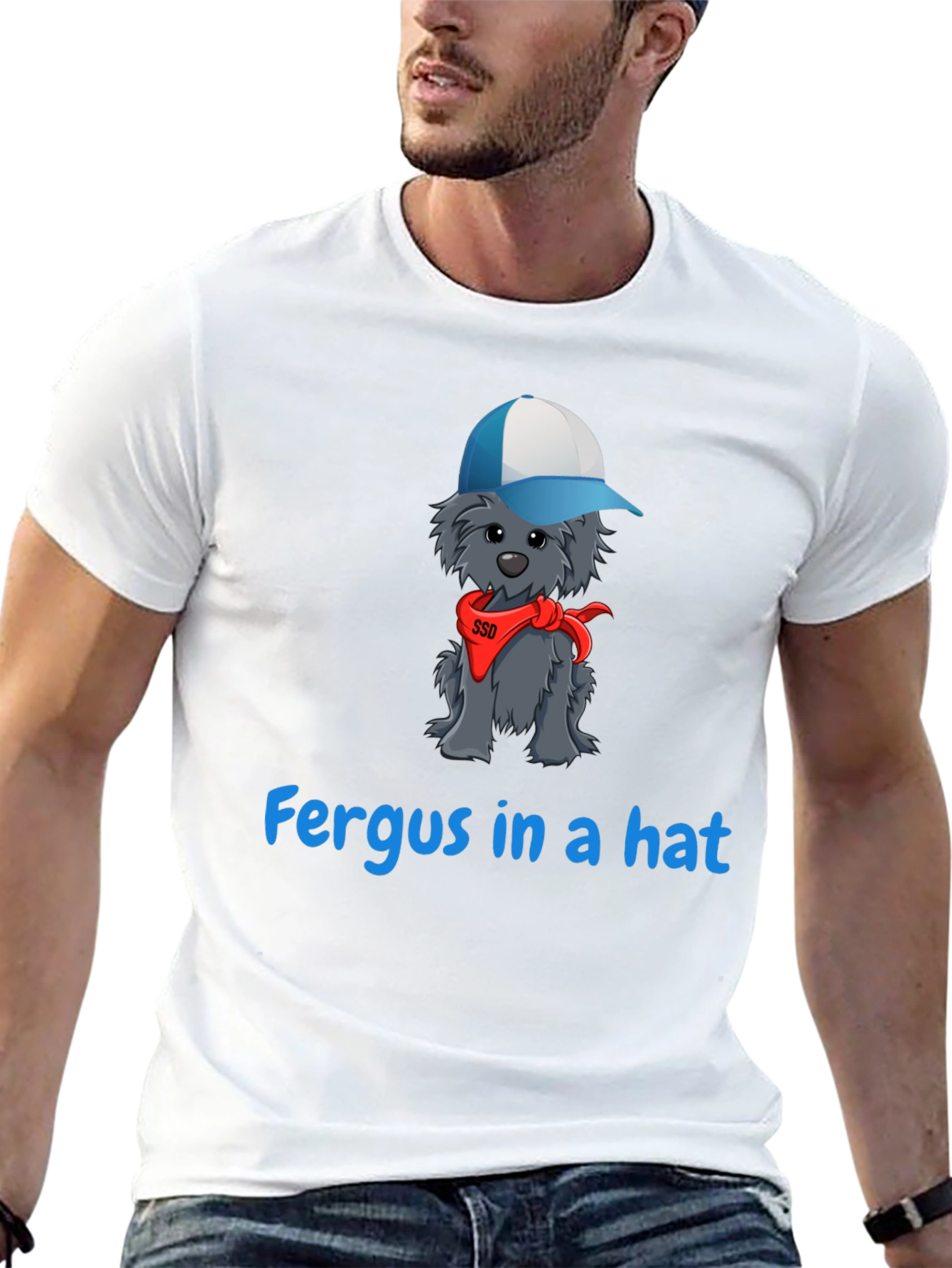 Fergus in a Hat T-Shirt