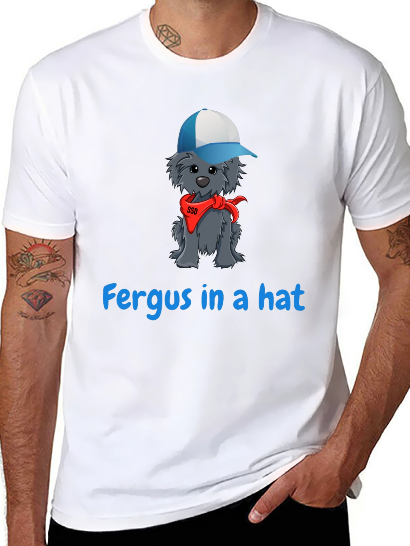 Fergus in a Hat T-Shirt