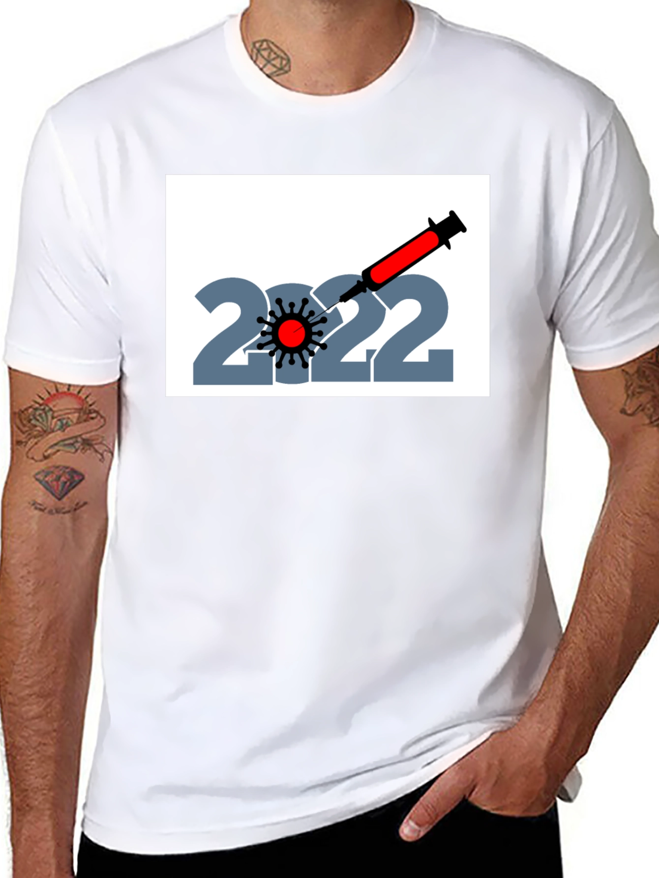 2022 Vaccination T-Shirt - Unisex Black Tee