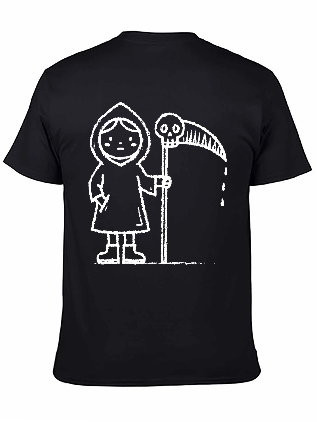 Grim Reaper Graphic Tee - Deathly Cute Style