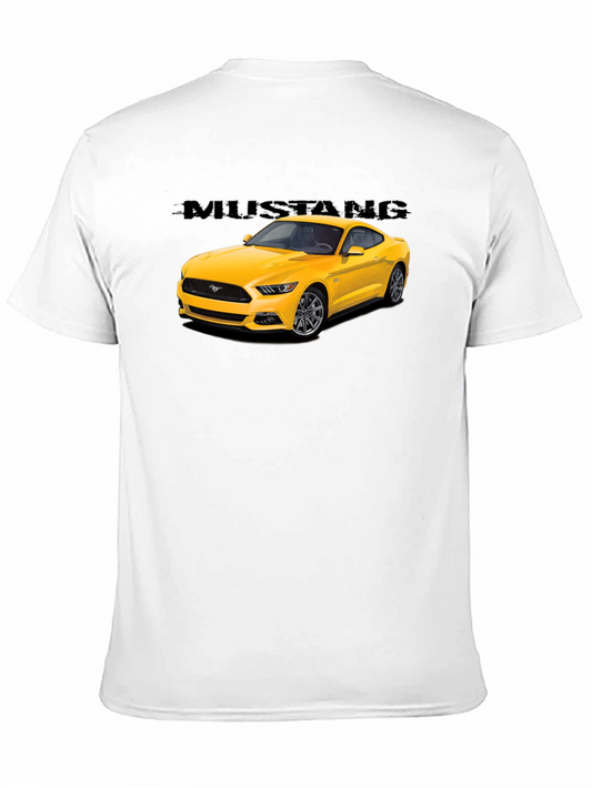 Mustang Car Graphic T-Shirt - Black Cotton Tee