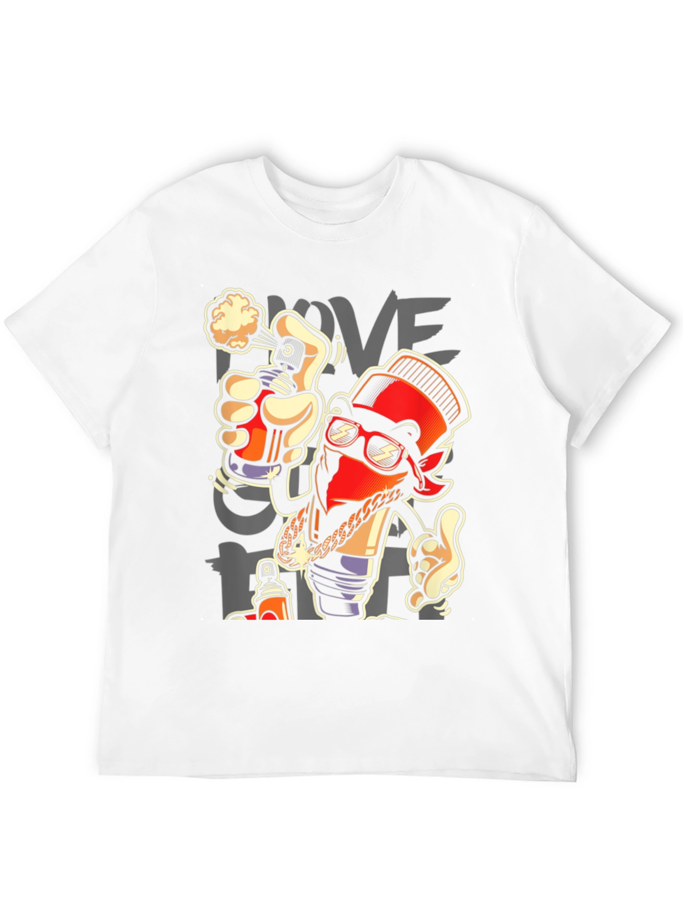 Urban Graffiti Art Black T-Shirt