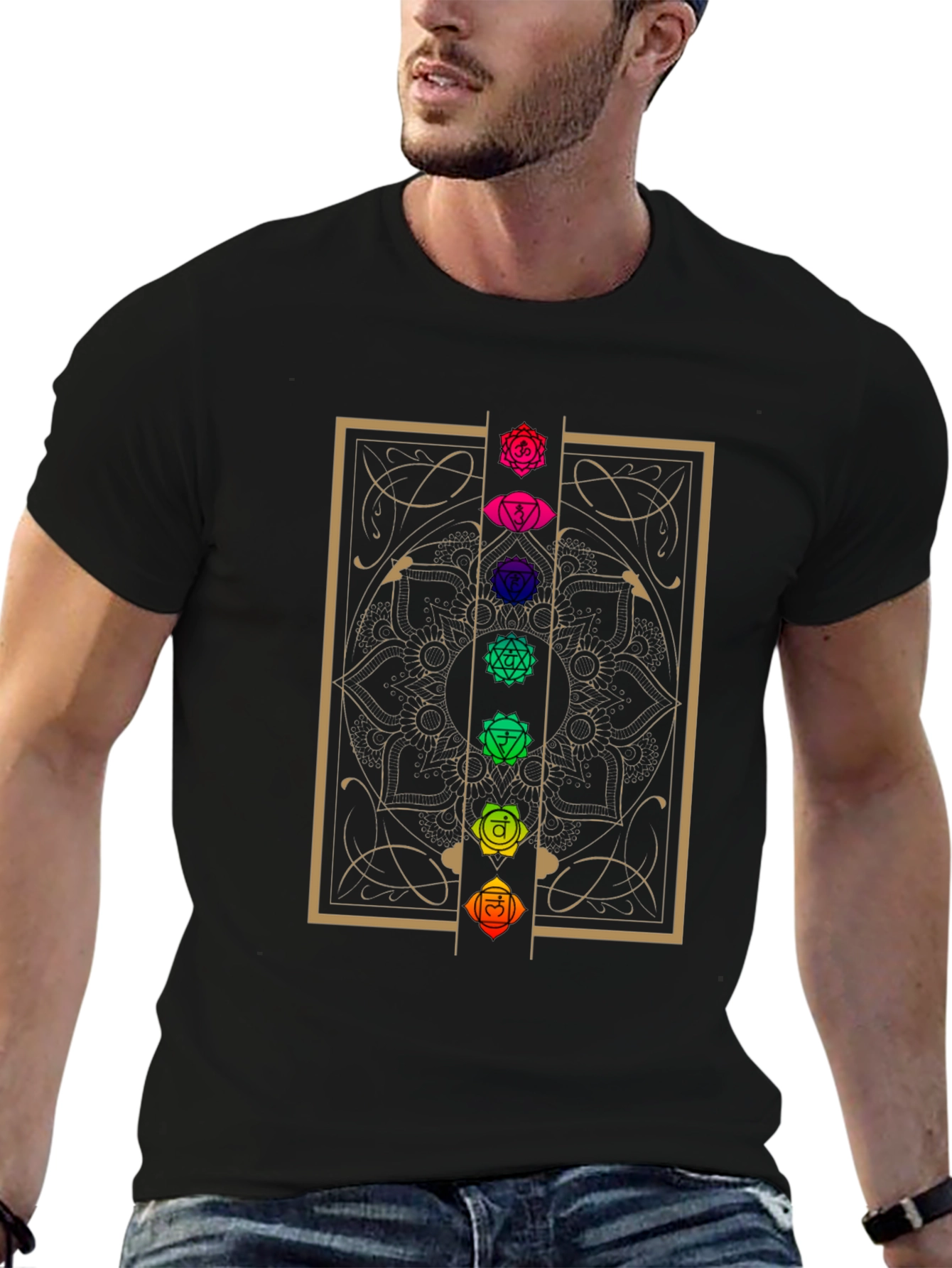 Chakra Mandala Graphic T-Shirt - Spiritual Design