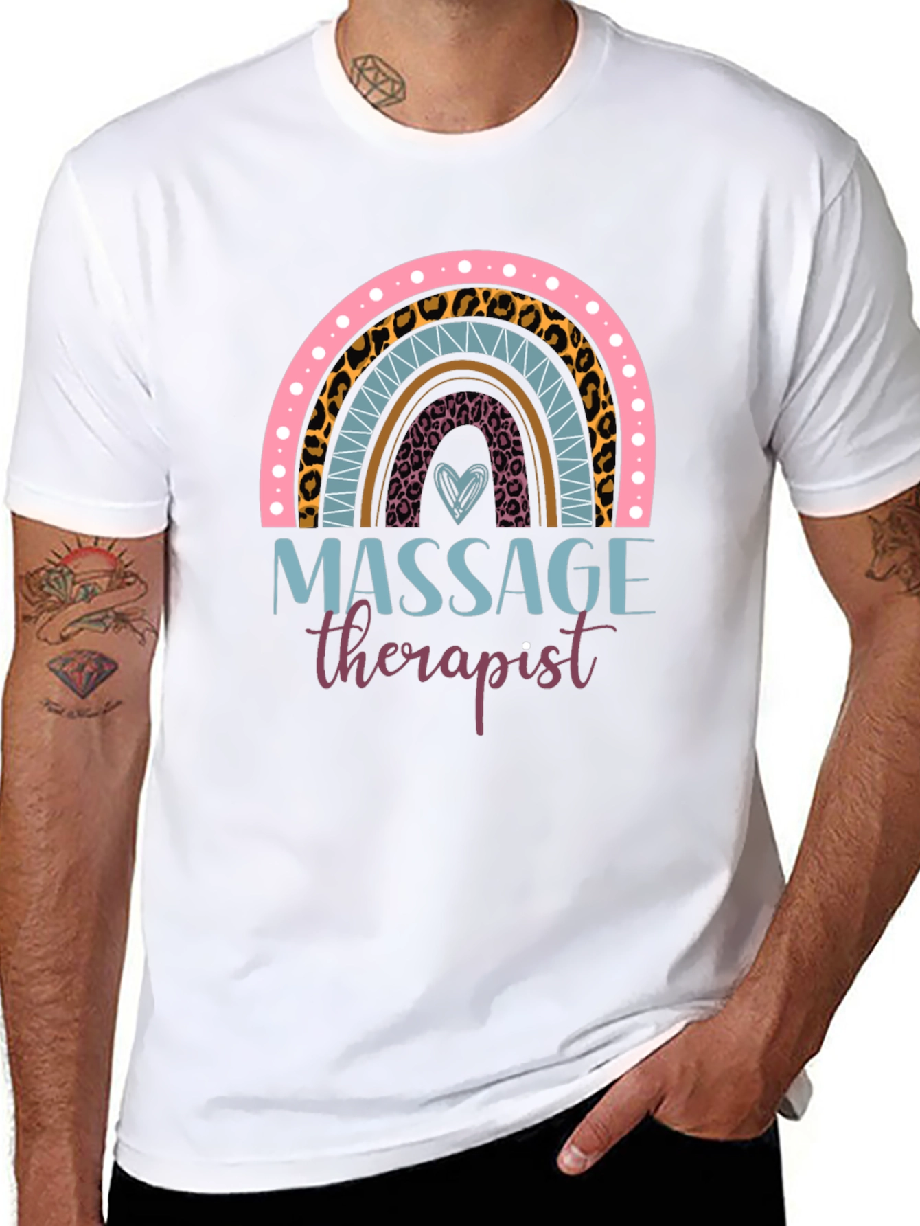 Massage Therapist Rainbow T-Shirt