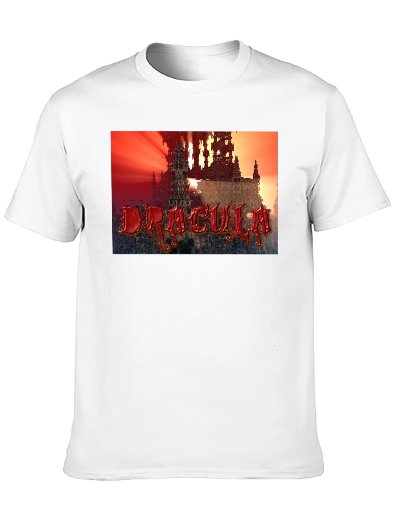 Dracula Castle Graphic T-Shirt - Black