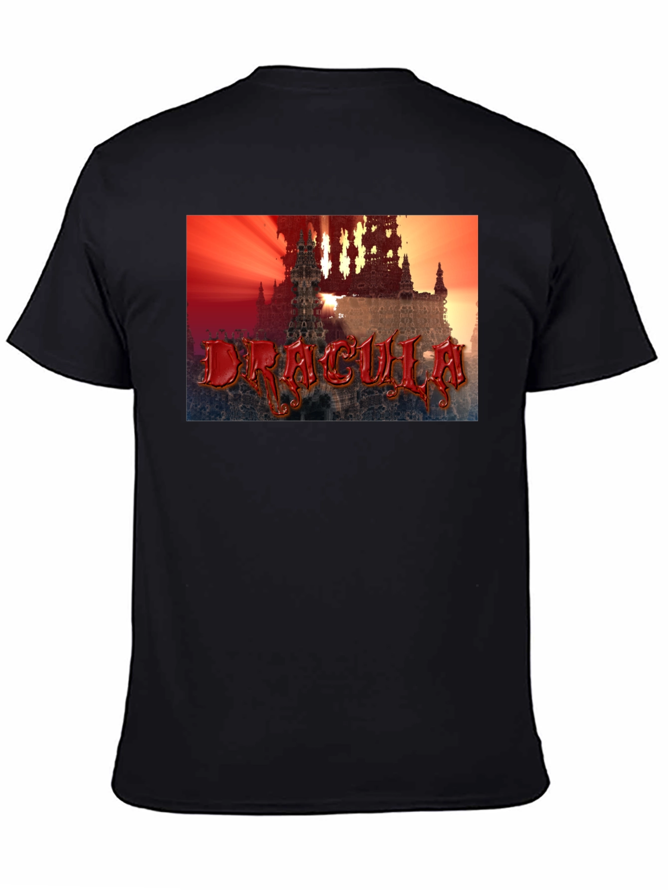 Dracula Castle Graphic T-Shirt - Black