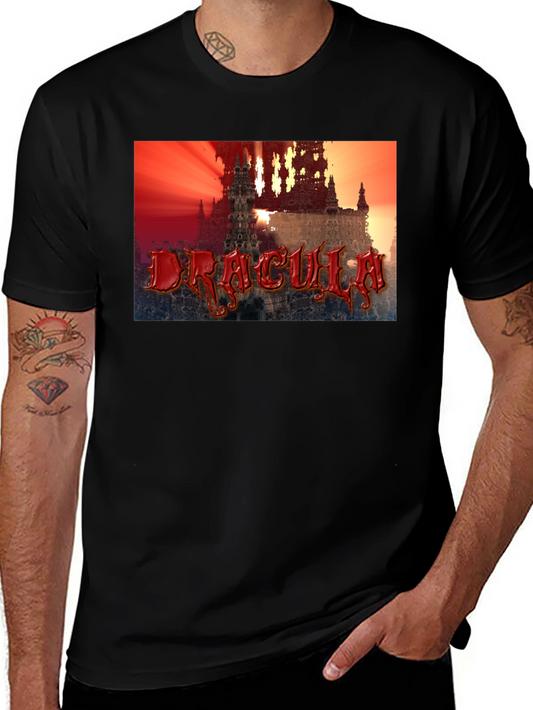 Dracula Castle Graphic T-Shirt - Black