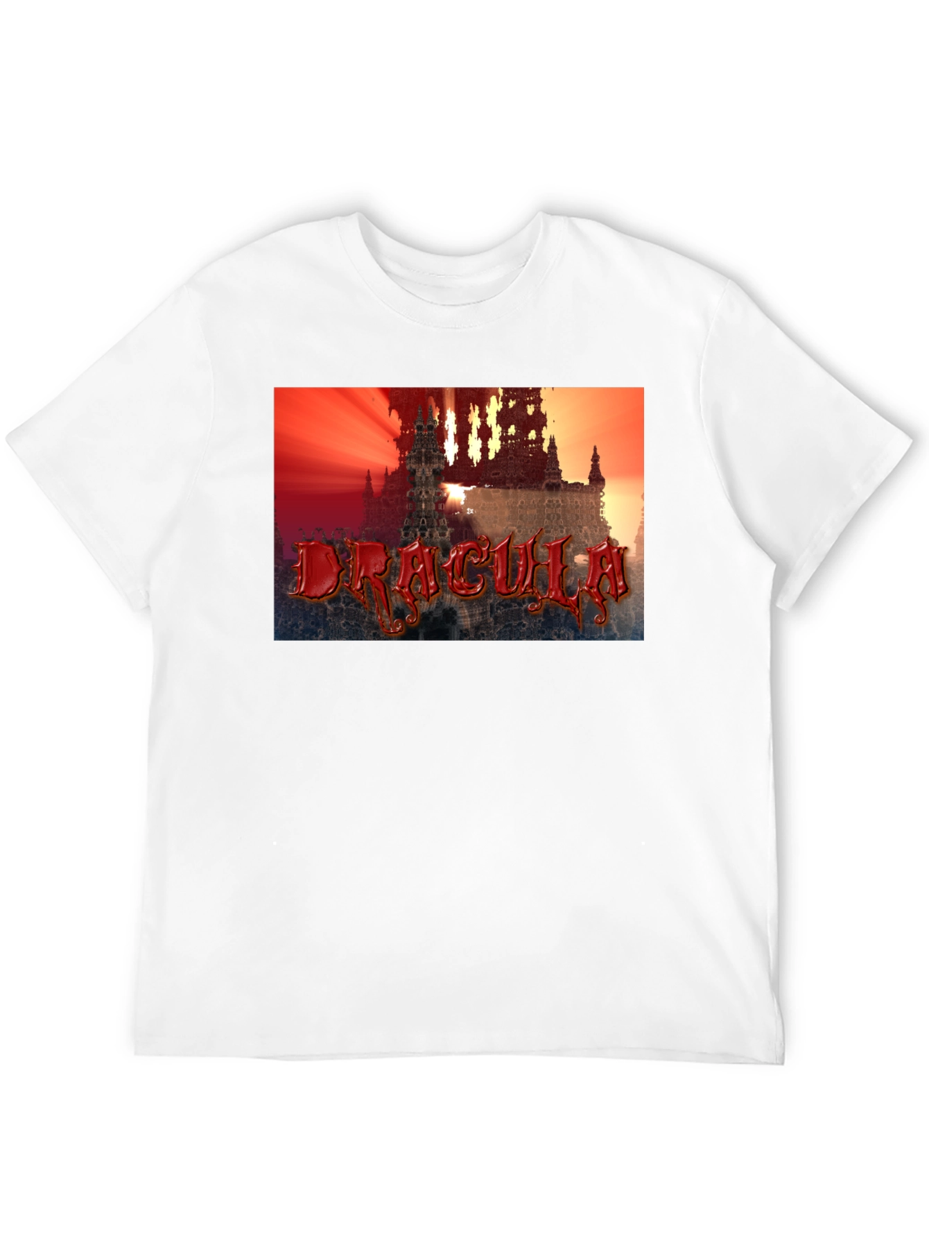 Dracula Castle Graphic T-Shirt - Black