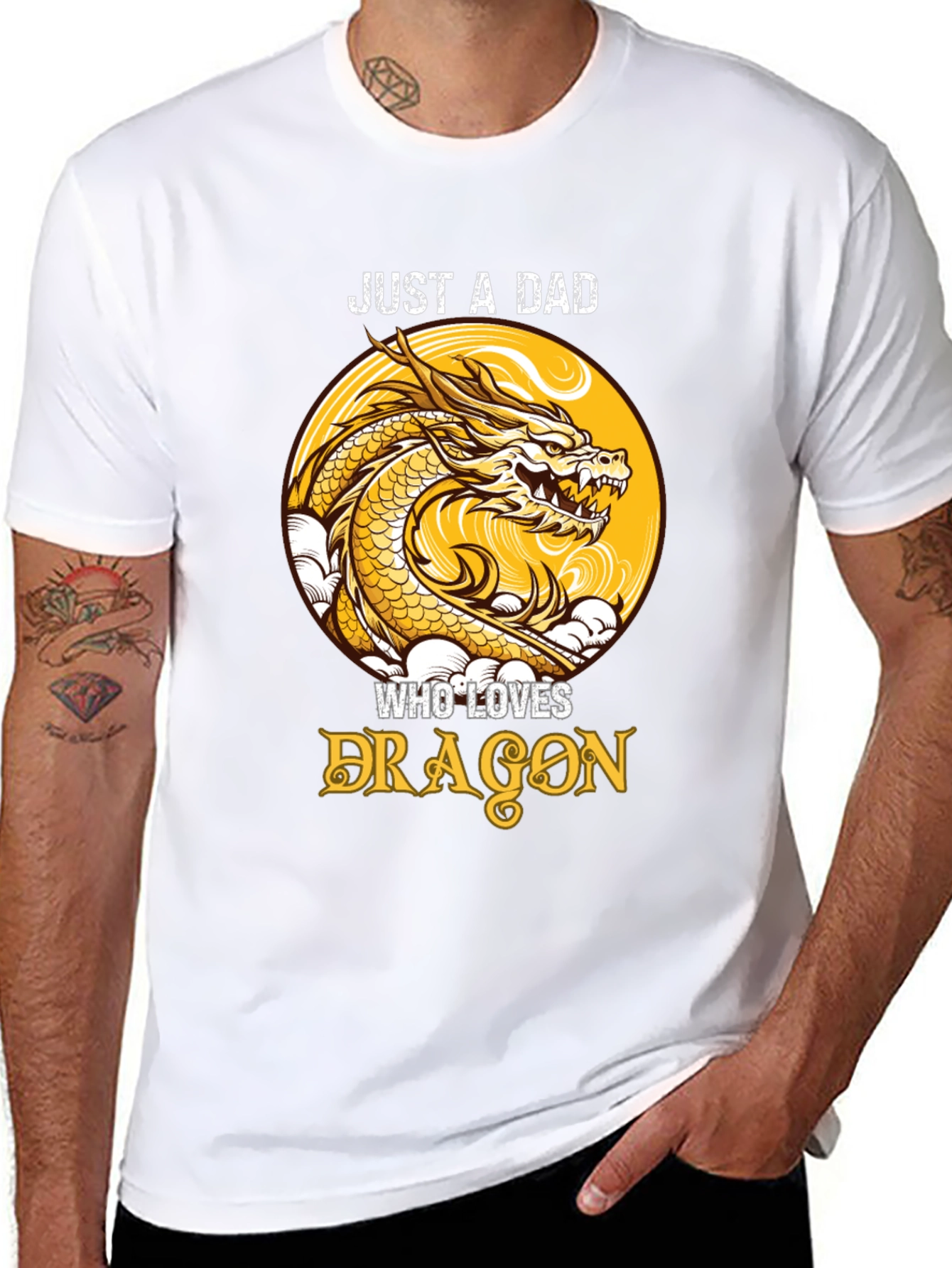 Just a Dad Who Loves Dragons T-Shirt