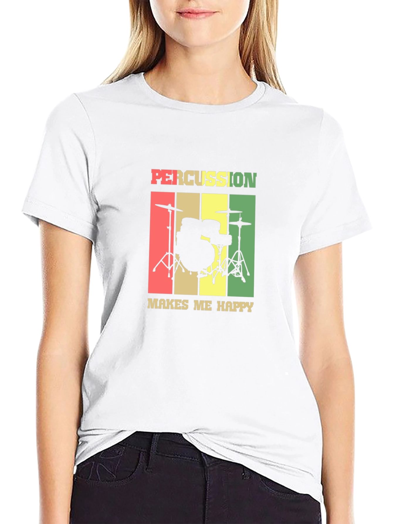 Percussion Makes Me Happy T-Shirt - Musician Tee