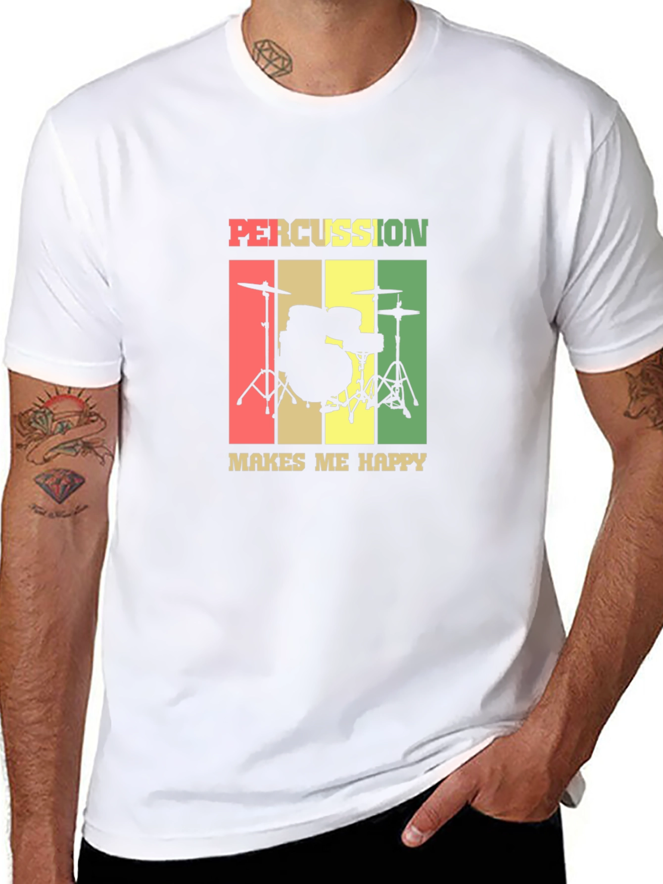 Percussion Makes Me Happy T-Shirt - Musician Tee