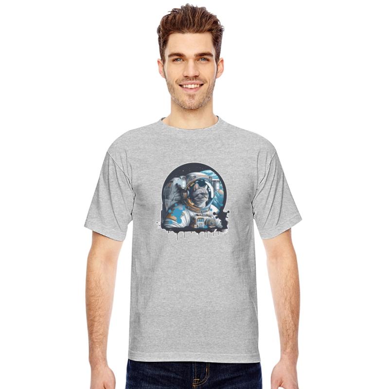 A cat in an astronaut suit