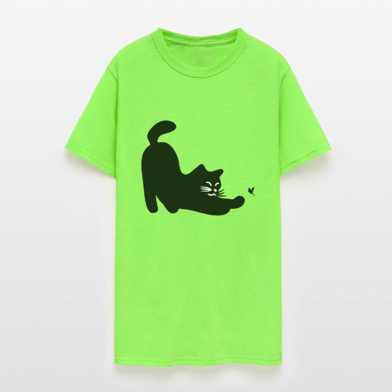 a cat playing with a dragonfly