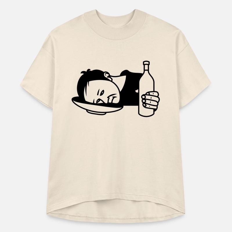 A drunk man with a bottle in his hand