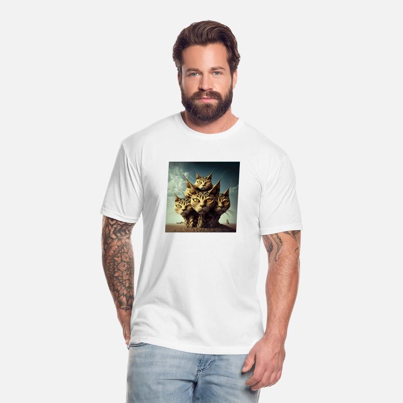 A massive five-headed cat style of salvador dali