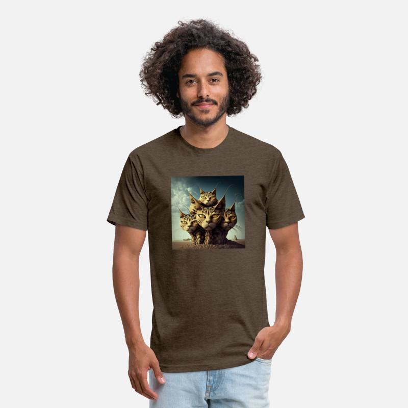 A massive five-headed cat style of salvador dali