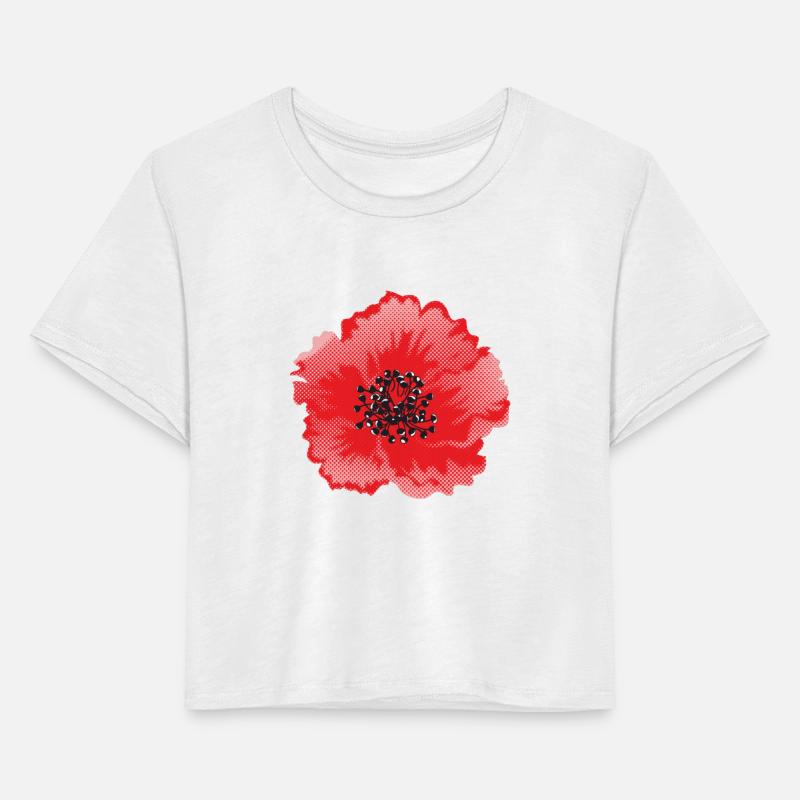 a red flower with a black center on a black