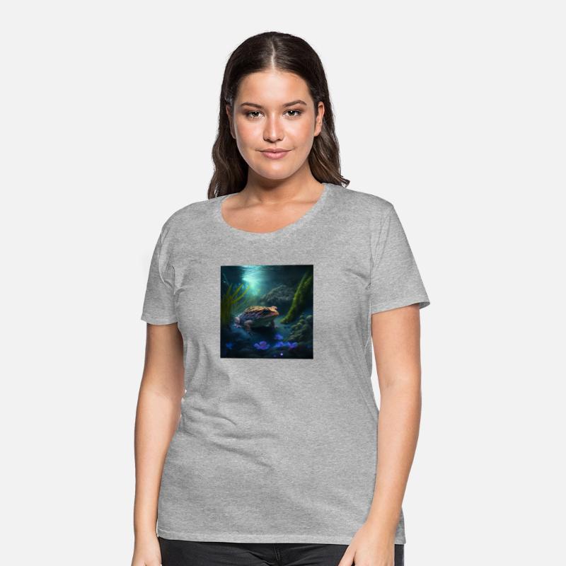 A toad in a creek the toad has blue glowing eyes