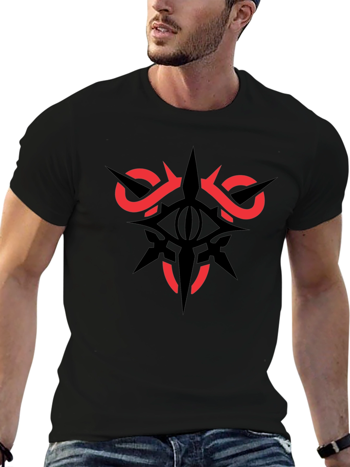 Eye & Horns Graphic Black T-Shirt