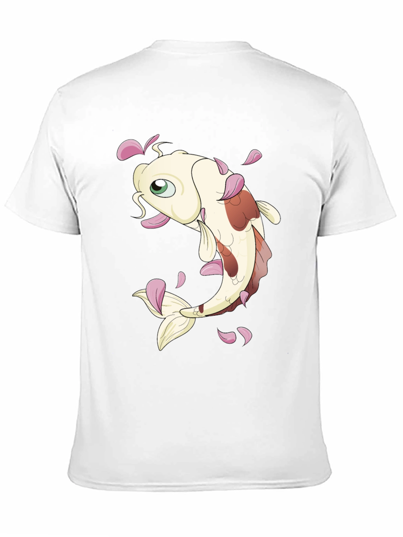 Koi Fish Graphic Tee - Black Casual T-Shirt