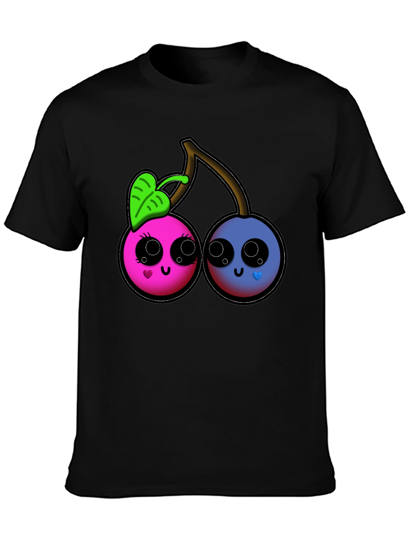 Cute Cartoon Cherry Graphic T-Shirt