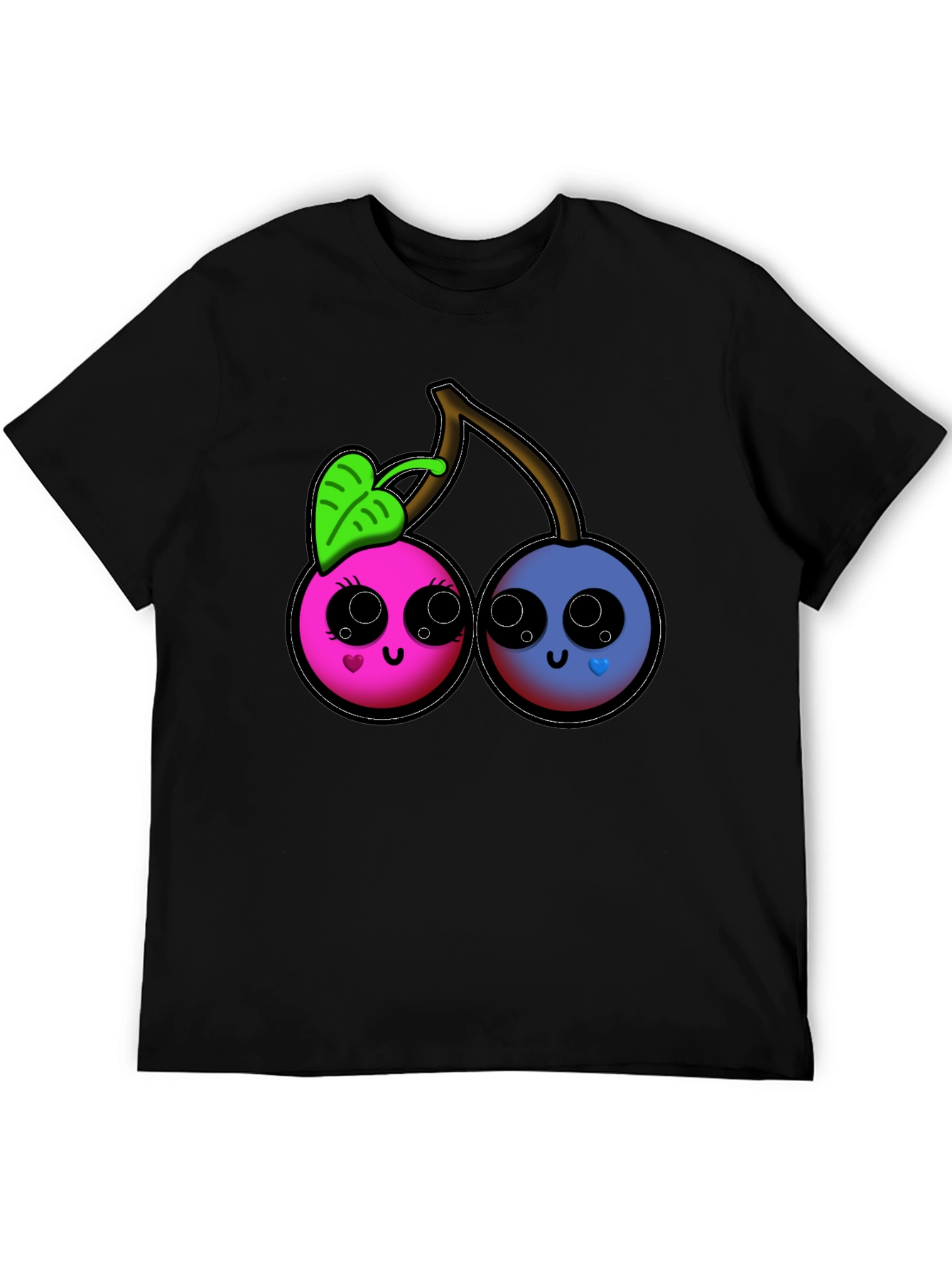 Cute Cartoon Cherry Graphic T-Shirt