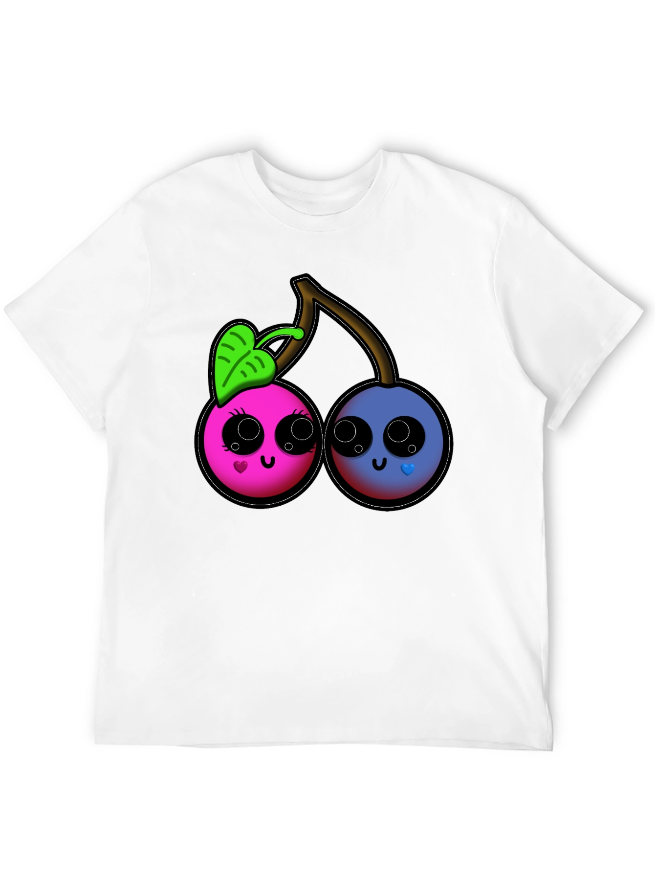 Cute Cartoon Cherry Graphic T-Shirt