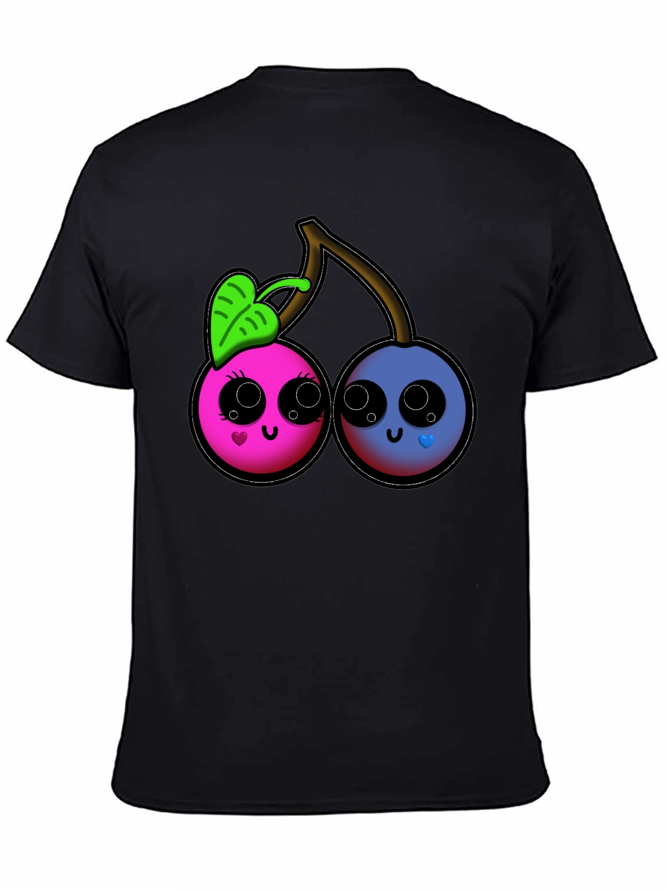 Cute Cartoon Cherry Graphic T-Shirt