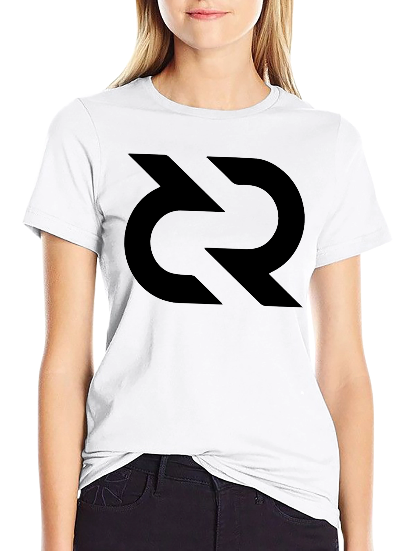 Black Graphic Tee - Modern Logo Design