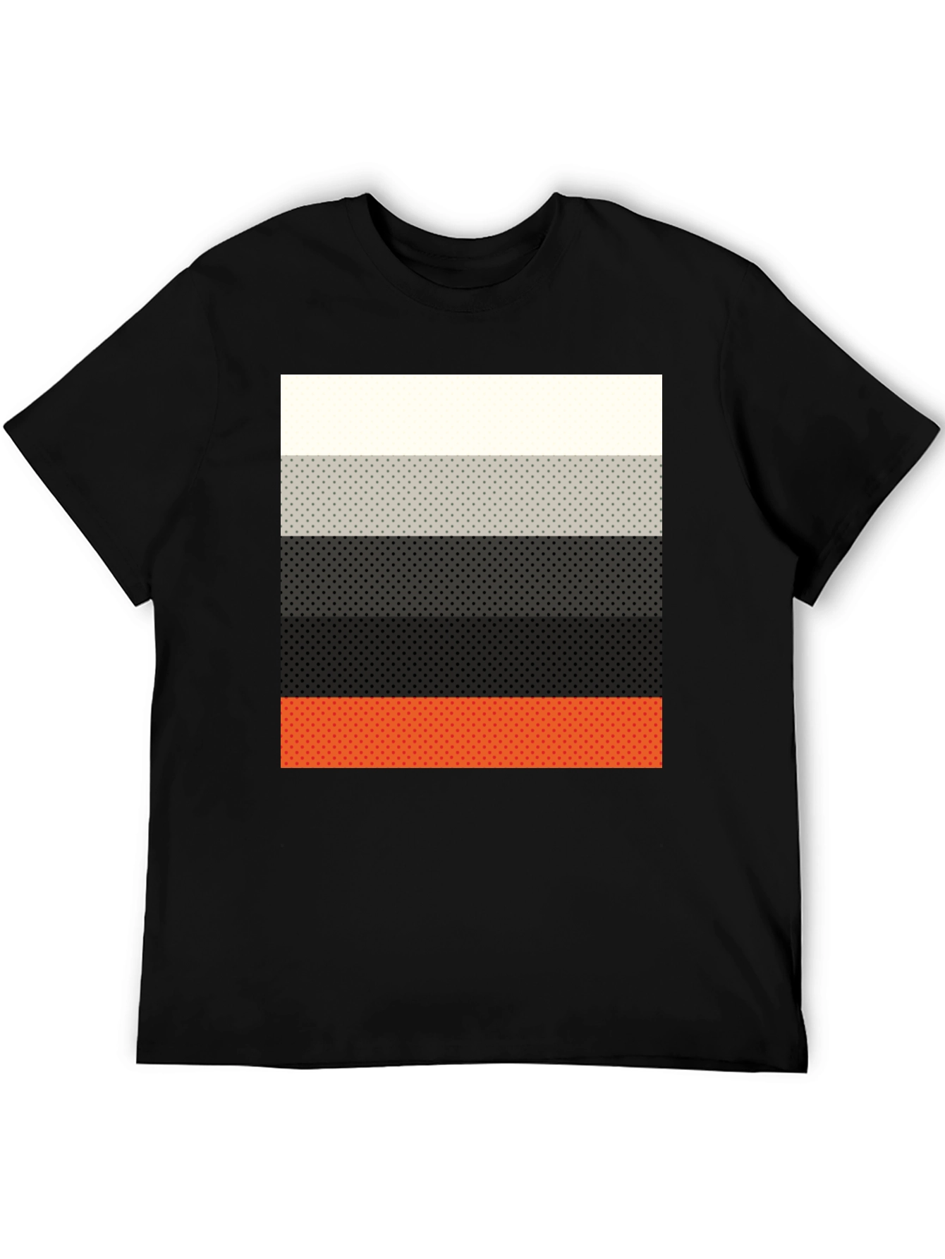 Striped Dot Pattern Mens Graphic T-Shirt