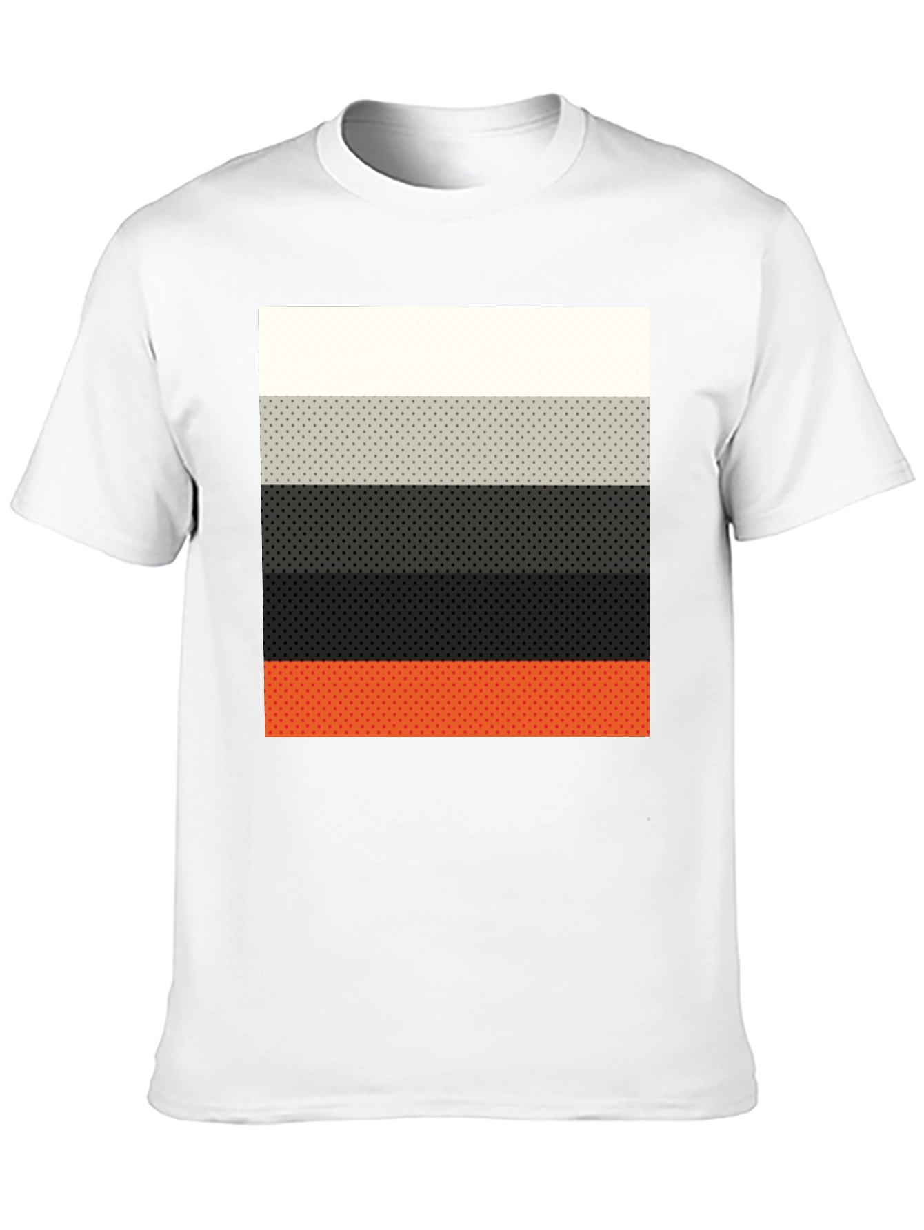 Striped Dot Pattern Mens Graphic T-Shirt