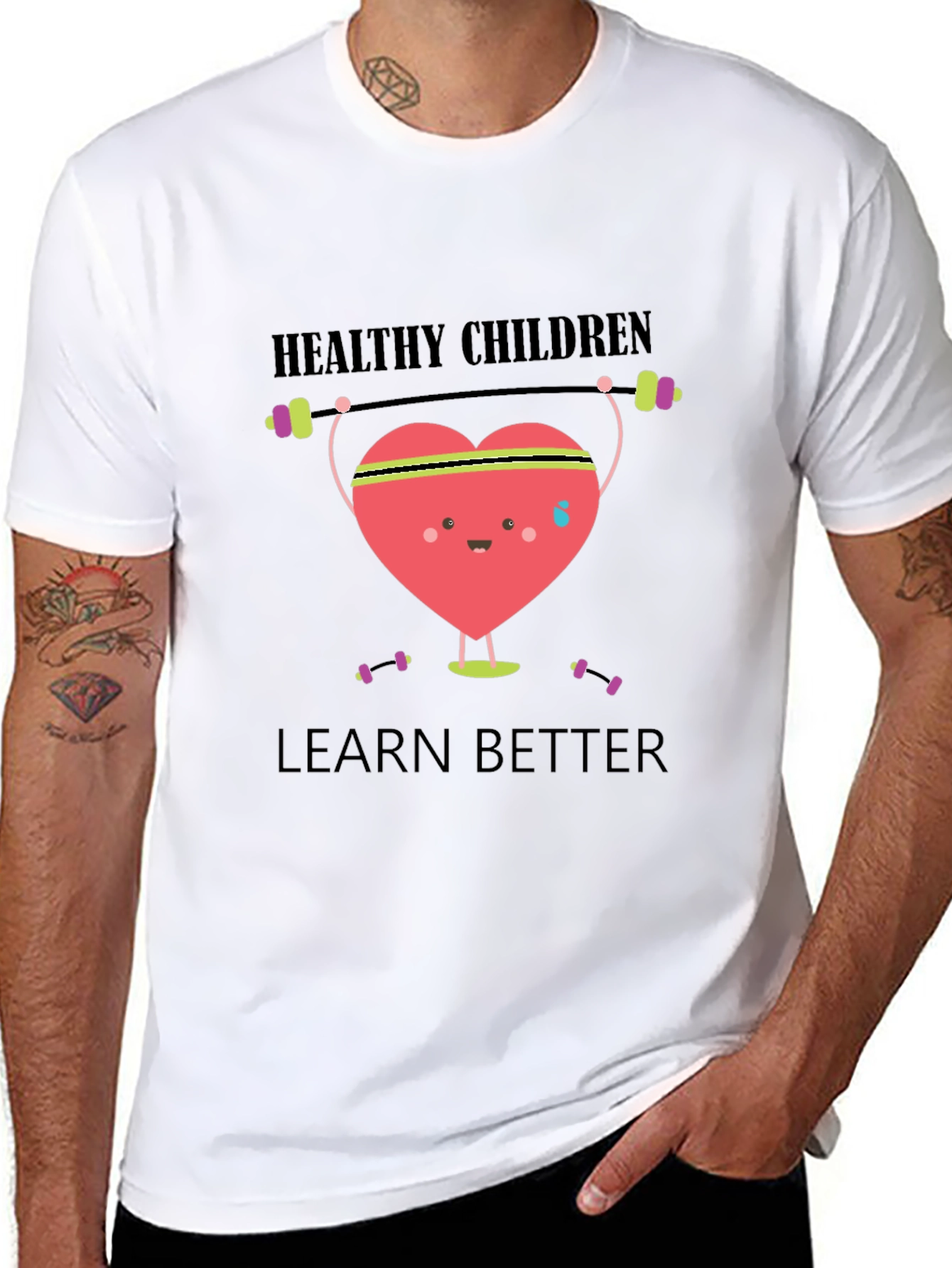 Healthy Children Learn Better Graphic T-Shirt