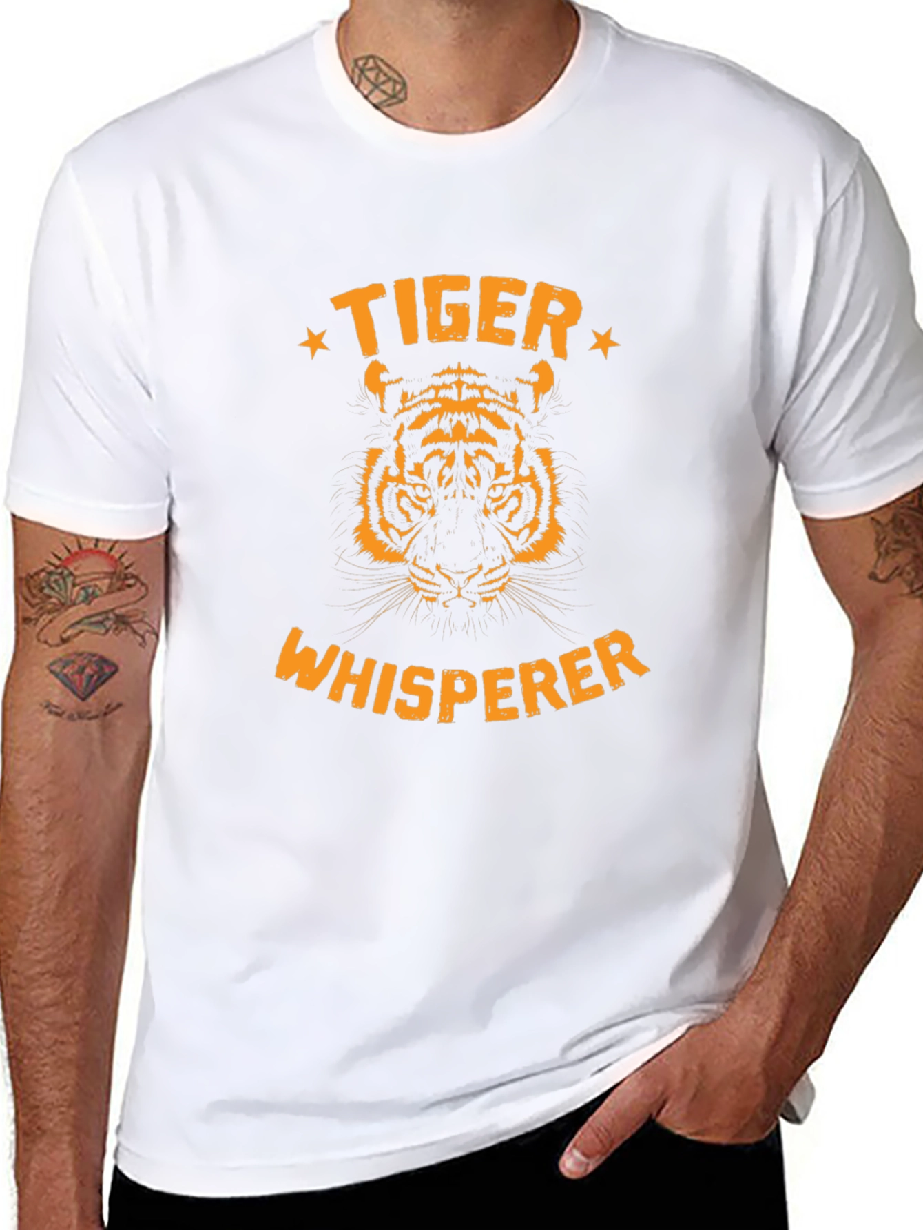 Tiger Whisperer Graphic T-Shirt - Black