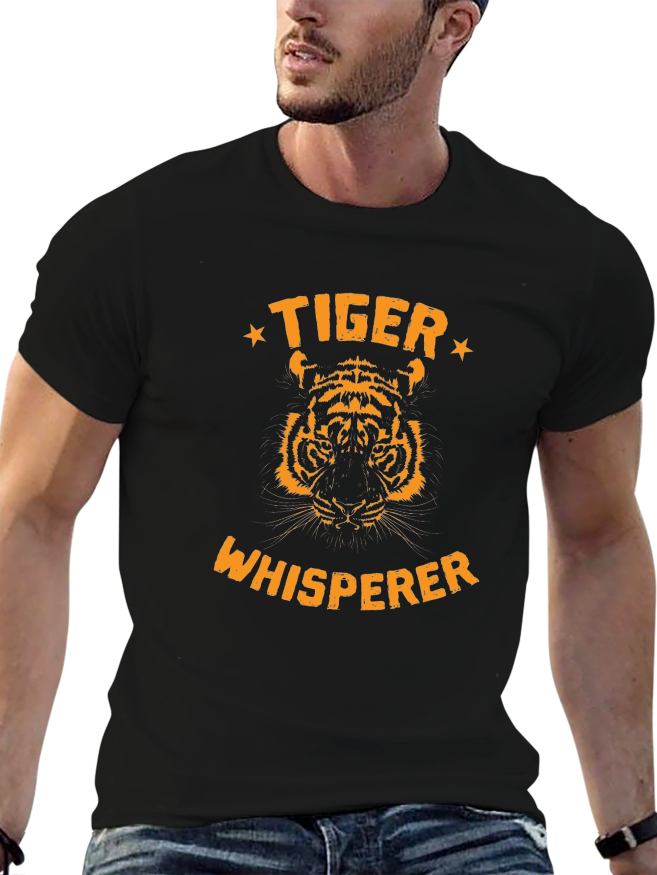 Tiger Whisperer Graphic T-Shirt - Black