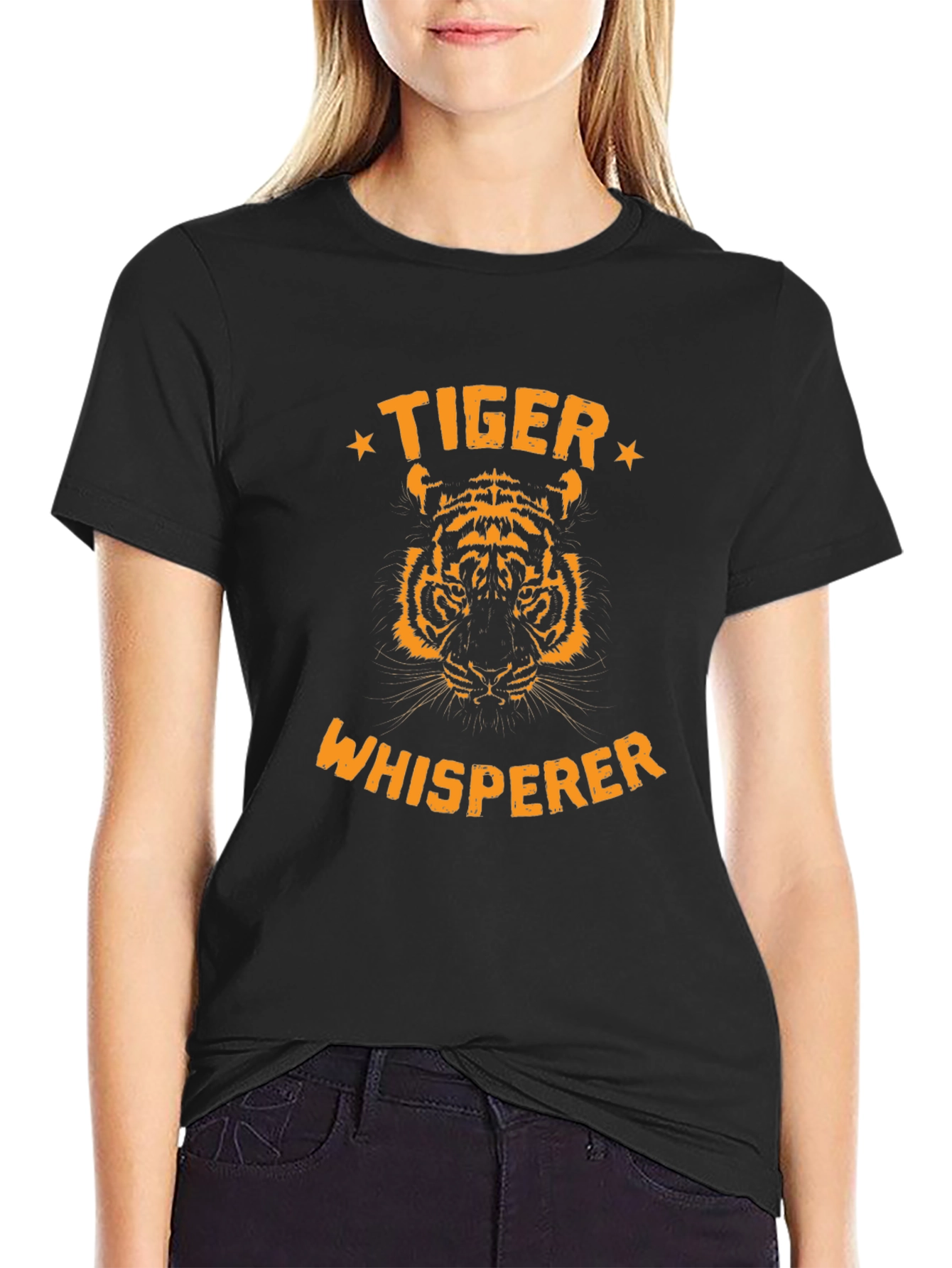 Tiger Whisperer Graphic T-Shirt - Black
