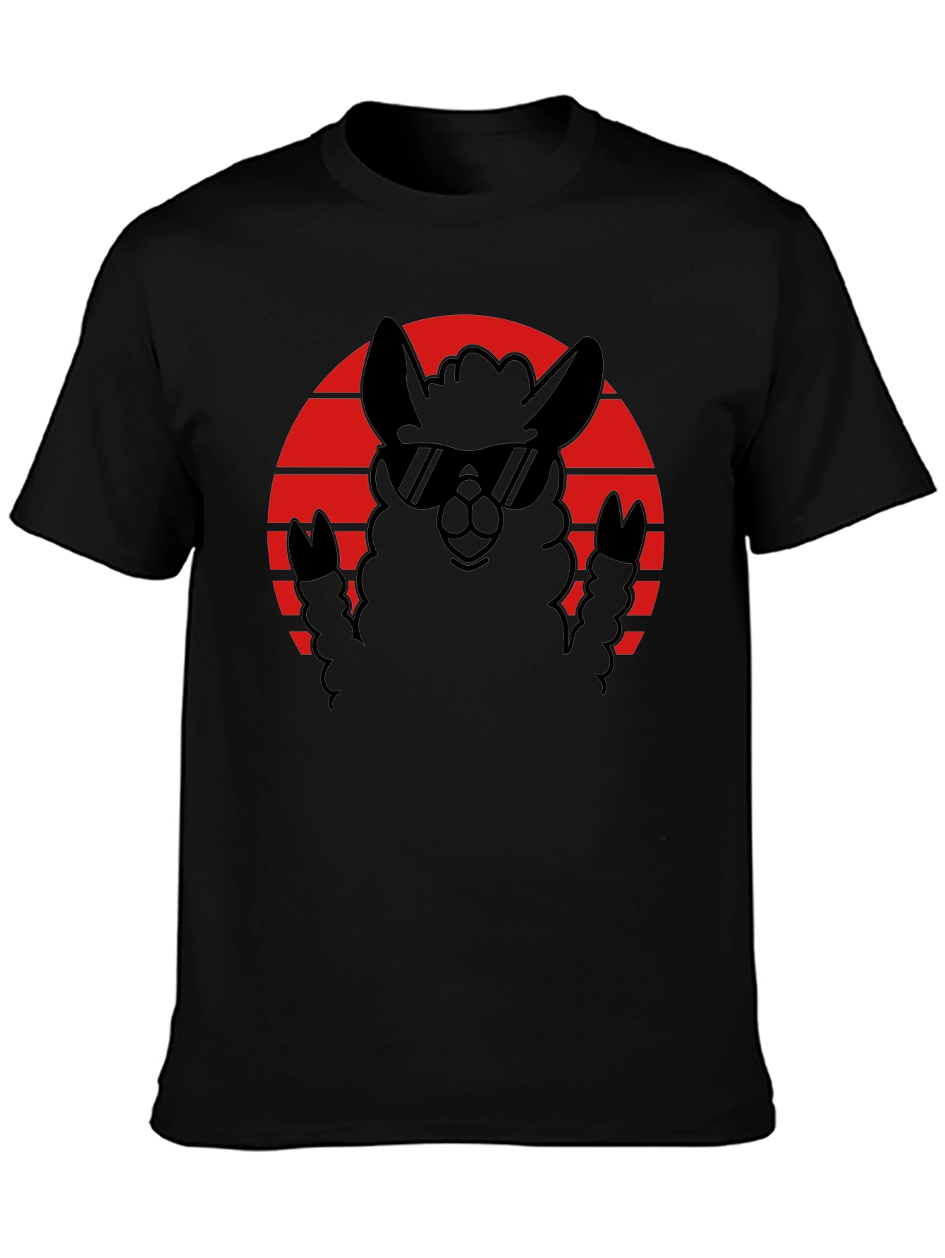 Cool Llama Sunset T-Shirt - Black Graphic Tee