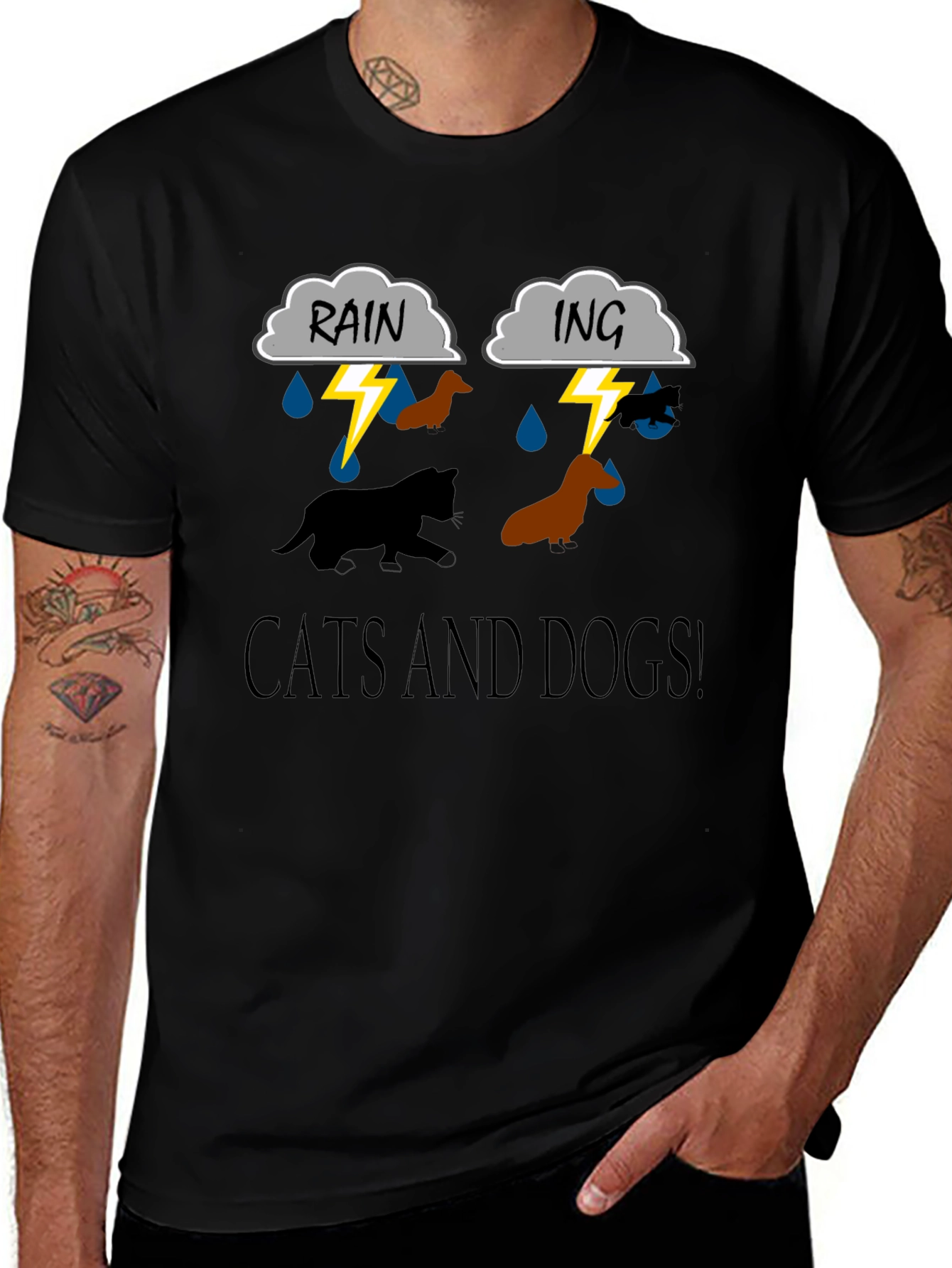 Cats and Dogs Graphic T-Shirt