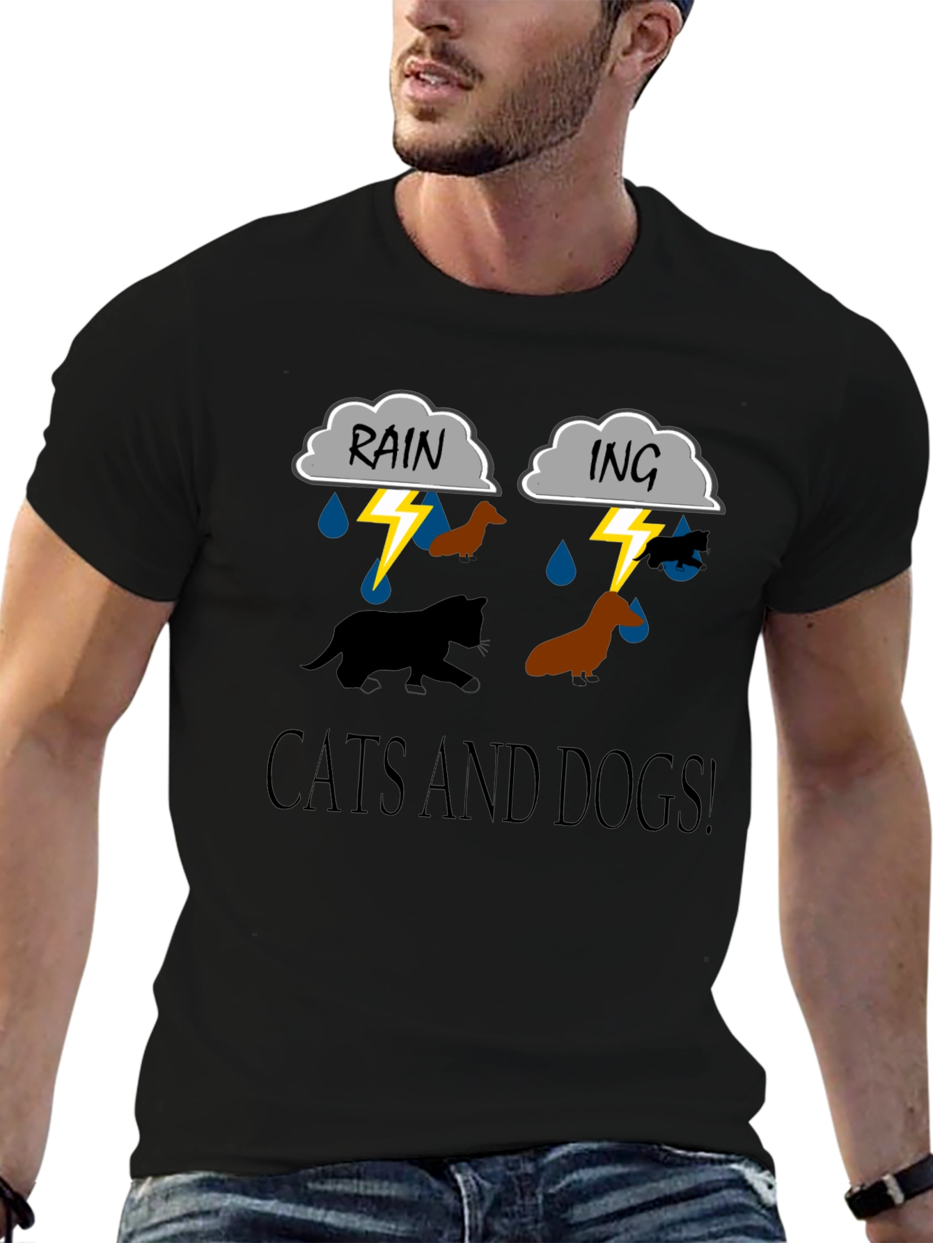 Cats and Dogs Graphic T-Shirt