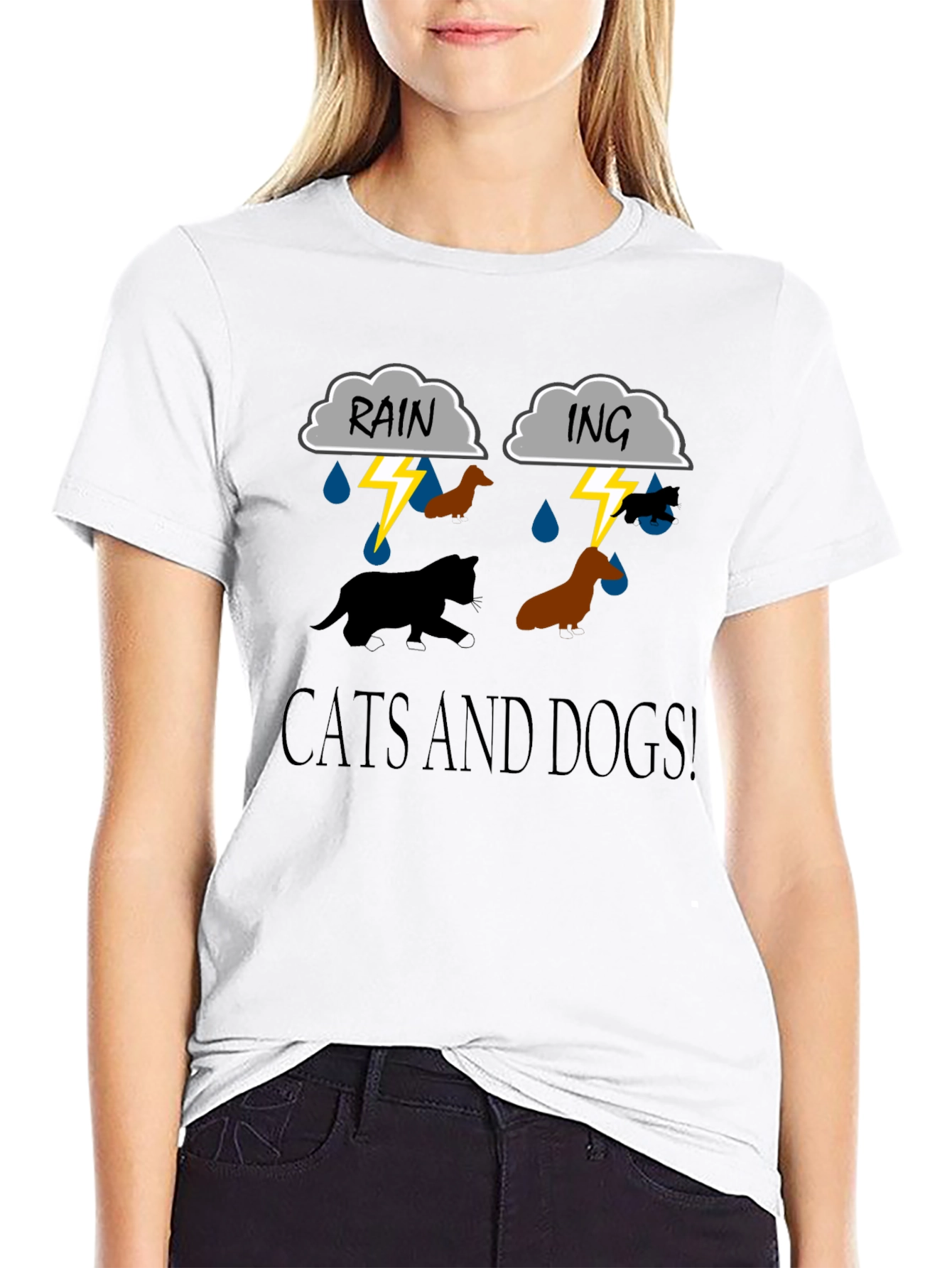 Cats and Dogs Graphic T-Shirt