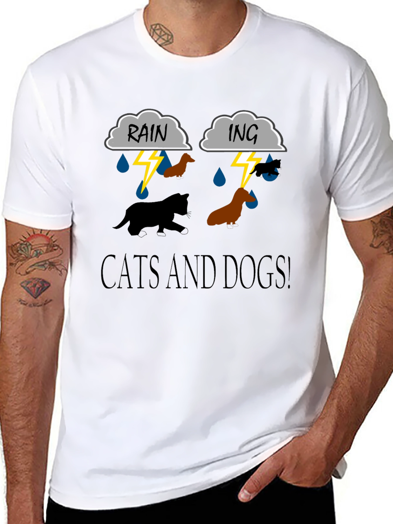 Cats and Dogs Graphic T-Shirt