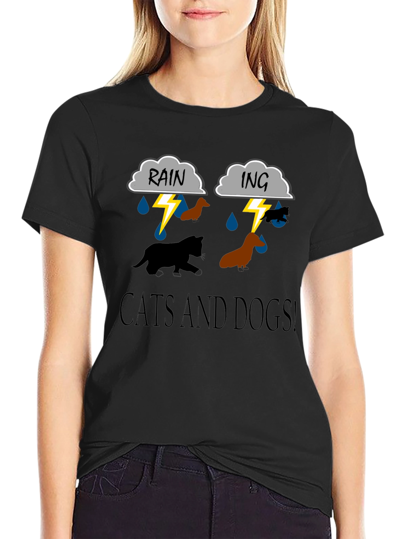Cats and Dogs Graphic T-Shirt