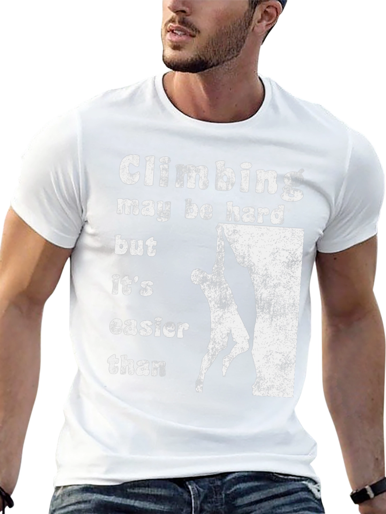 Climbing T-Shirt: Harder Than What?